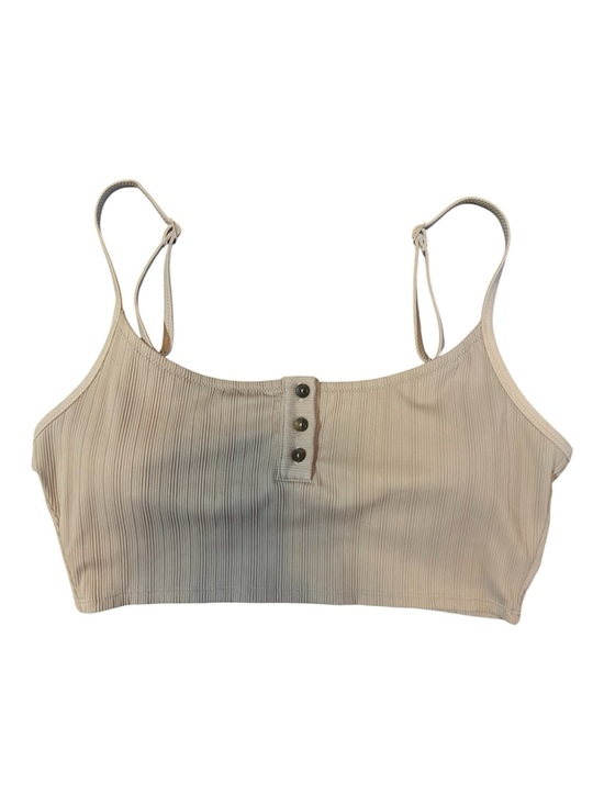 aerie Other - aerie Ribbed Longline Bralette Scoop Bikini Top - Tan/Taupe Medium